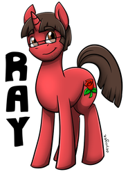Size: 499x674 | Tagged: safe, artist:deyogee, oc, oc only, pony, achievement hunter, glasses, ponified, ray narvaez jr, rooster teeth, solo
