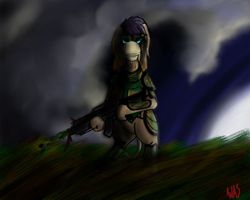 Size: 1000x800 | Tagged: safe, artist:greyscaleart, cranky doodle donkey, donkey, g4, gun, male, solo, weapon