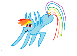 Size: 829x608 | Tagged: safe, rainbow dash, g4, 1000 hours in ms paint, exploitable meme, female, iwtcird, meme, ms paint, solo, stylistic suck