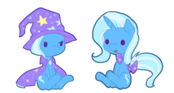 Size: 980x526 | Tagged: safe, artist:loyaldis, trixie, g4, best pony, bow, cape, clothes, hat, self ponidox, trixie's cape, trixie's hat