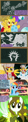 Size: 1120x4830 | Tagged: safe, artist:beavernator, princess celestia, rainbow dash, oc, dragon, pegasus, pony, g4, armor, aurelia, boros legion, chalkboard, comic, egg, female, helmet, magic the gathering, mare, ravnica, royal guard, trostani