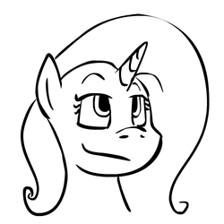 Size: 500x500 | Tagged: safe, artist:phillipfga, trixie, pony, unicorn, g4, female, mare, monochrome, portrait, solo