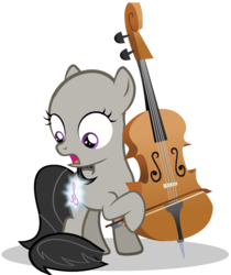 Size: 1150x1370 | Tagged: safe, artist:sersys, artist:theevilflashanimator, edit, octavia melody, earth pony, pony, g4, bald, cello, cutiespark, female, filly, foal, musical instrument, open mouth, shocked, simple background, solo, transparent background, wide eyes