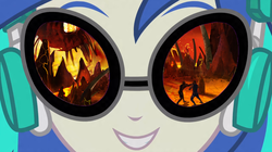 Size: 1280x716 | Tagged: safe, dj pon-3, vinyl scratch, equestria girls, g4, hell, hellscape