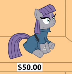 Size: 1049x1066 | Tagged: safe, artist:vincentthecrow, part of a set, maud pie, g4, barcode, bronybait, female, ponies for sale, price tag, solo