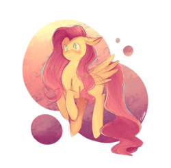 Size: 1802x1770 | Tagged: safe, artist:chiptoony, fluttershy, pegasus, pony, g4, blushing, cyan light, female, mare, simple background, solo, transparent background