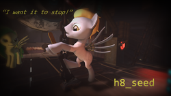 Size: 1920x1080 | Tagged: safe, artist:skick91, oc, oc only, oc:h8-seed, oc:wooden toaster, pony, 3d, 3d model, gmod, lever, model dl, text, wallpaper