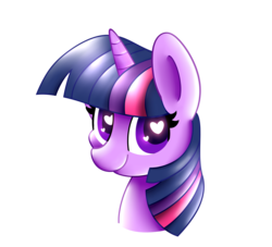 Size: 4653x4230 | Tagged: safe, artist:sohmasatori, twilight sparkle, pony, g4, absurd resolution, cute, female, heart, heart eyes, looking at you, portrait, smiling, solo, wingding eyes