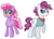 Size: 2376x1728 | Tagged: safe, artist:thecheeseburger, butter pop, the unconditioner, earth pony, pony, g4, my little pony: friendship is magic, power ponies (episode), trade ya!, background pony, duo, female, male, mare, stallion