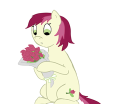 Size: 600x500 | Tagged: safe, roseluck, g4, ask, bouquet, female, rose, rosereplies, solo, tumblr