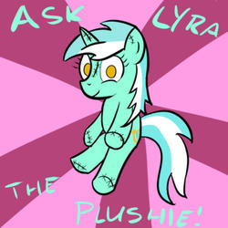 Size: 600x600 | Tagged: artist needed, safe, ask, lyra plushie, solo, tumblr