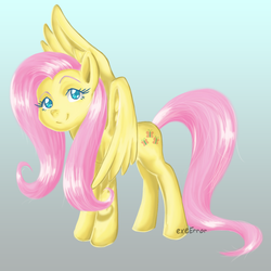 Size: 1000x1000 | Tagged: safe, artist:exeerror, fluttershy, g4, female, solo
