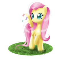 Size: 3508x3132 | Tagged: safe, artist:amy-chan93, fluttershy, butterfly, g4, female, high res, solo