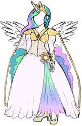 Size: 550x850 | Tagged: safe, artist:cometthemicroraptor, princess celestia, g4, clothes, dress, female, mannequin, solo