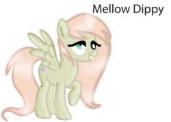 Size: 782x556 | Tagged: safe, artist:sir voidgod lovefairy, oc, oc only, oc:mellow dippy, magical lesbian spawn, offspring, parent:derpy hooves, parent:fluttershy, parents:derpyshy, solo