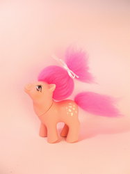 Size: 1024x1368 | Tagged: safe, artist:salemsparkler, baby cotton candy, g1, customized toy, irl, photo, solo, toy