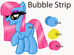 Size: 620x465 | Tagged: safe, artist:sir voidgod lovefairy, oc, oc only, oc:bubble strip, earth pony, pony, female, mare, raised hoof, reference sheet, solo