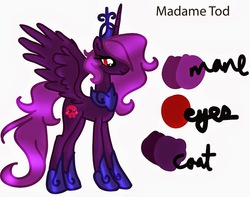 Size: 590x465 | Tagged: safe, artist:sir voidgod lovefairy, oc, oc only, alicorn, pony, alicorn oc, female, horn, mare, reference sheet, solo, wings