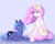 Size: 2100x1700 | Tagged: safe, artist:mailner, princess celestia, princess luna, g4, cewestia, cute, filly, nom, s1 luna, woona, younger