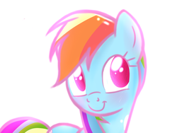 Size: 1600x1200 | Tagged: safe, artist:heavymetalbronyyeah, rainbow dash, g4, :t, blushing, cute, dashabetes, female, smiling, solo