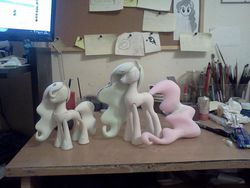 Size: 720x540 | Tagged: safe, artist:groovebird, princess celestia, princess luna, g4, craft, irl, sculpture, wip