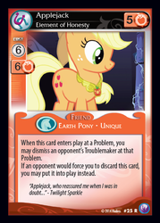 Size: 409x571 | Tagged: safe, enterplay, applejack, canterlot nights, g4, my little pony collectible card game, ccg, element of honesty, female, solo