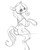 Size: 1280x1280 | Tagged: safe, artist:slimeprnicess, trixie, pony, unicorn, g4, butt, female, mare, monochrome, plot, sketch, solo