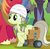 Size: 501x493 | Tagged: safe, screencap, big macintosh, cultivar, dirtbound, doctor whooves, jinx, time turner, earth pony, pony, g4, leap of faith, my little pony: friendship is magic, background pony, bandage, bandaged head, braid, disabled, female, injured, male, mare, raised hoof, solo focus, stallion, wheelchair