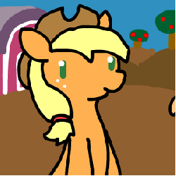 Size: 300x300 | Tagged: safe, artist:caitsith511, applejack, earth pony, pony, g4, animated, barn, cute, eating, eyes closed, farm, feeding, feeding ponies, female, floppy ears, food, funny, hand, herbivore, horses doing horse things, jackabetes, mare, open mouth, shy, smiling, solo focus, sugarcube, tasty, tongue out