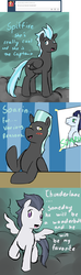 Size: 969x3252 | Tagged: safe, artist:pony-lightbox, rumble, soarin', thunderclap, thunderlane, pegasus, pony, ask the thunderbros, g4, ask, blushing, brothers, cloud, cloudy, colt, cute, implied gay, implied shipping, implied soarilane, male, poster, siblings, stallion, tumblr