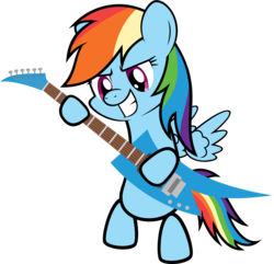 Size: 1292x1248 | Tagged: safe, artist:zacatron94, rainbow dash, g4, female, guitar, simple background, solo, transparent background
