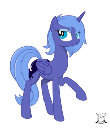 Size: 2164x2520 | Tagged: safe, artist:shadawg, princess luna, alicorn, pony, g4, female, high res, s1 luna, simple background, solo, transparent background