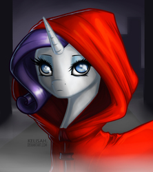 Size: 2500x2819 | Tagged: safe, artist:kelisah, rarity, g4, clothes, female, high res, hoodie, solo