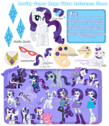 Size: 2600x3000 | Tagged: safe, artist:equinepalette, nightmare rarity, opalescence, radiance, rarity, alicorn, bat pony, bat pony alicorn, breezie, cat, pony, unicorn, equestria girls, g4, my little pony equestria girls: rainbow rocks, power ponies (episode), babity, baby, baby pony, bat ponified, bat wings, bio, breeziefied, clothes, crystallized, cutie mark, dress, element of generosity, fall formal outfits, filly, foal, gala dress, glasses, glimmer wings, high res, horn, power ponies, race swap, rainbow power, rarbreez, raribat, raricorn, rarity's glasses, reference sheet, simple background, species swap, square crossover, transparent background, wet, wet mane, wet mane rarity, wings