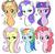 Size: 1023x1012 | Tagged: safe, artist:nekubi, applejack, fluttershy, pinkie pie, rainbow dash, rarity, twilight sparkle, g4, mane six