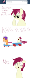 Size: 750x1920 | Tagged: safe, roseluck, scootaloo, g4, ask, comic, rosereplies, tumblr