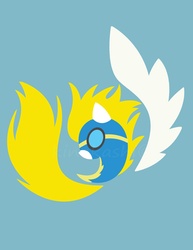 Size: 2550x3300 | Tagged: safe, artist:kinokashi, surprise (g4), pegasus, pony, g4, female, high res, minimalist, solo, wonderbolts, wonderbolts uniform