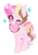 Size: 488x701 | Tagged: safe, artist:plumsweet, oc, oc only, original species, donut, food, simple background, solo, sprinkles, transparent background, wink