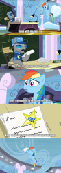 Size: 1090x3070 | Tagged: safe, screencap, rainbow dash, whiplash, g4, testing testing 1-2-3, goose (character), screencap comic, test, wonderbolts