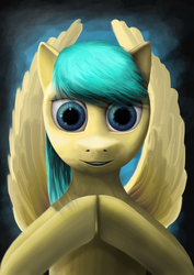 Size: 1500x2118 | Tagged: safe, artist:smileps, sunshower raindrops, g4, female, nightmare fuel, rapeface, solo, uncanny valley