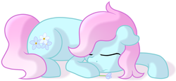 Size: 2706x1249 | Tagged: safe, artist:furrgroup, oc, oc only, oc:bliss memory, pony, floppy ears, simple background, sleeping, solo, white background