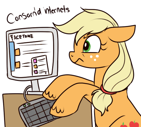 #608217 - safe, artist:lulubell, applejack, computer, female, solo ...