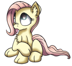 Size: 689x634 | Tagged: dead source, safe, artist:mistydash, fluttershy, cat, g4, :p, catified, chest fluff, cute, ear fluff, female, fluttercat, looking up, nose wrinkle, shyabetes, simple background, sitting, solo, species swap, tongue out, transparent background