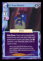 Size: 737x1030 | Tagged: safe, enterplay, princess luna, canterlot nights, g4, my little pony collectible card game, ccg, dream walker luna, female, solo