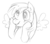 Size: 1027x904 | Tagged: safe, artist:hpwendiz, derpy hooves, pegasus, pony, g4, female, mare, monochrome, sketch, solo