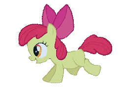 Size: 263x204 | Tagged: safe, apple bloom, g4, animated, female, running, solo