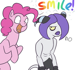 Size: 721x668 | Tagged: safe, artist:maybelle, pinkie pie, zeti, g4, crossover, sonic lost world, sonic the hedgehog (series), zor