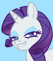 Size: 336x388 | Tagged: safe, artist:mcponyponypony, rarity, g4, female, grin, i lol'd, looking at you, mfw, reaction image, smiling, solo