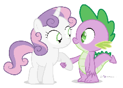 Size: 900x650 | Tagged: safe, artist:dm29, spike, sweetie belle, dragon, pony, unicorn, g4, animated, blinking, blushing, boop, cute, diasweetes, eye contact, female, hnnng, holding hands, holding hooves, julian yeo is trying to murder us, looking away, male, noseboop, ship:spikebelle, shipping, smiling, smooch, spikabetes, straight, weapons-grade cute
