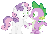 Size: 900x650 | Tagged: safe, artist:dm29, spike, sweetie belle, dragon, pony, unicorn, g4, animated, blinking, blushing, boop, cute, diasweetes, eye contact, female, hnnng, holding hands, holding hooves, julian yeo is trying to murder us, looking away, male, noseboop, ship:spikebelle, shipping, smiling, smooch, spikabetes, straight, weapons-grade cute